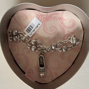 Brighton Charmed Life Bracelet loafer shoe charm NEW in Tin
